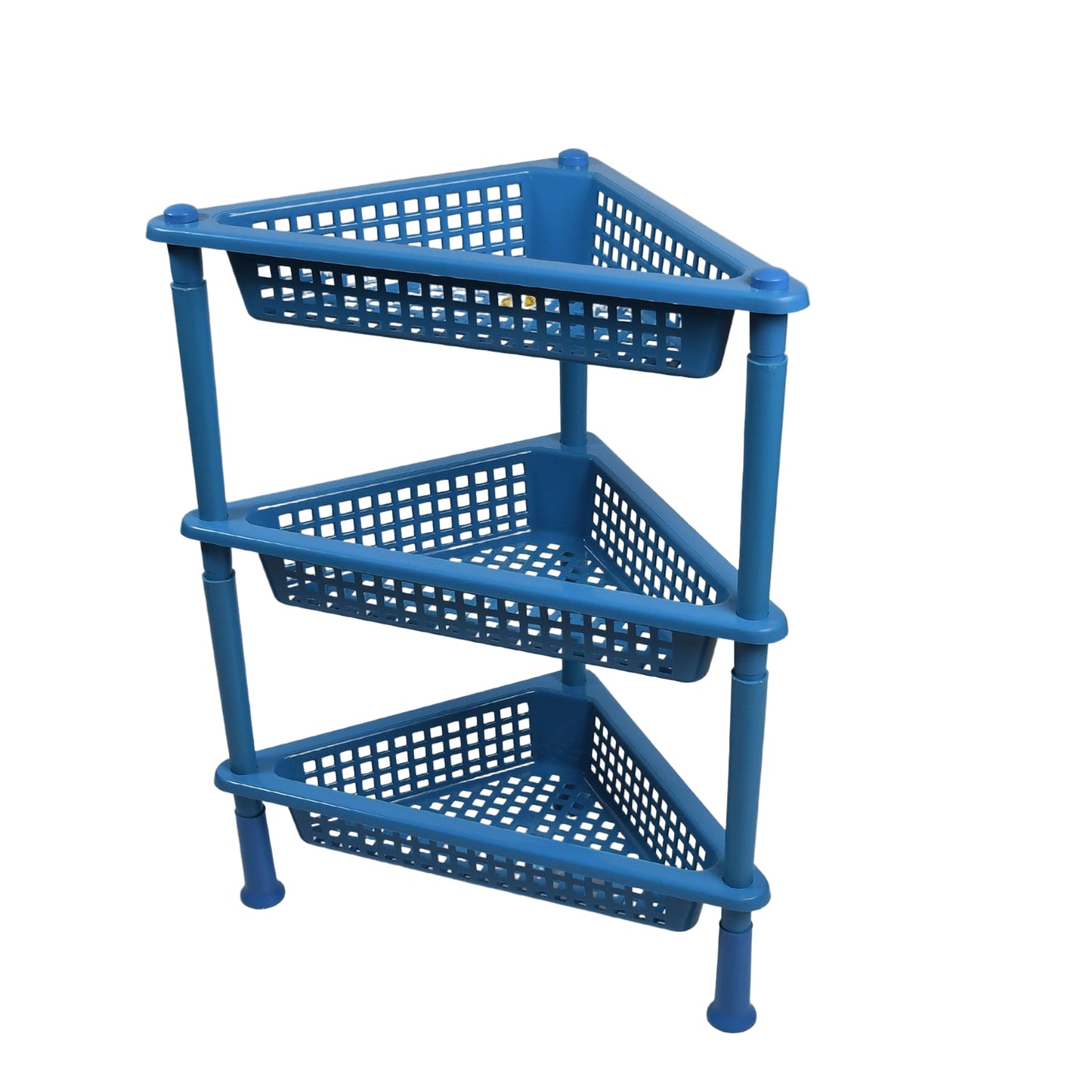 Triangle 3-Tier Plastic Storage Rack.