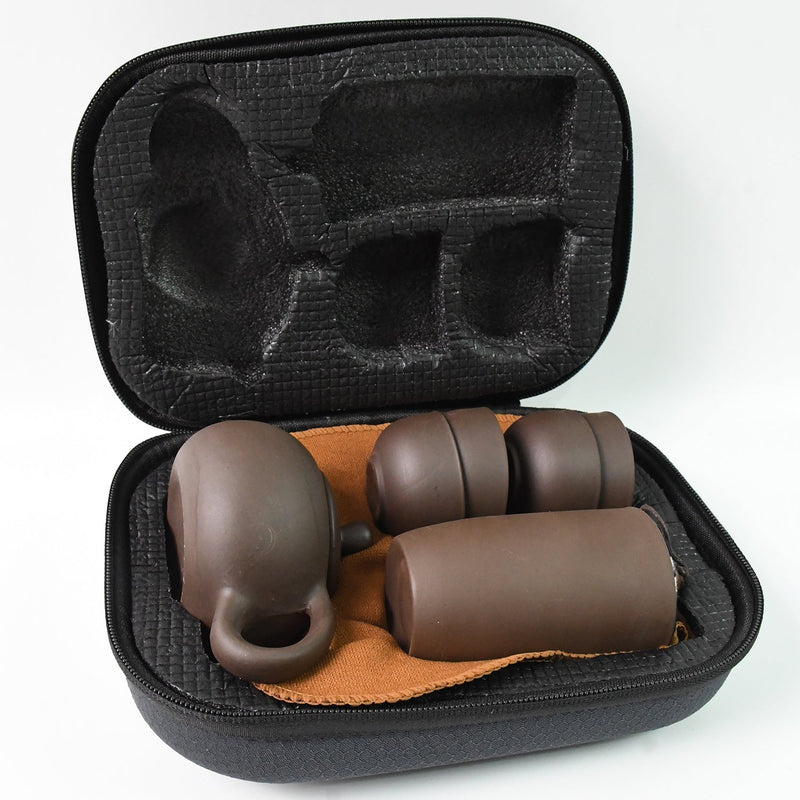 Portable Kung Fu Tea Set With A Portable Travel Bag (Set Of 6pcs) Wukusy