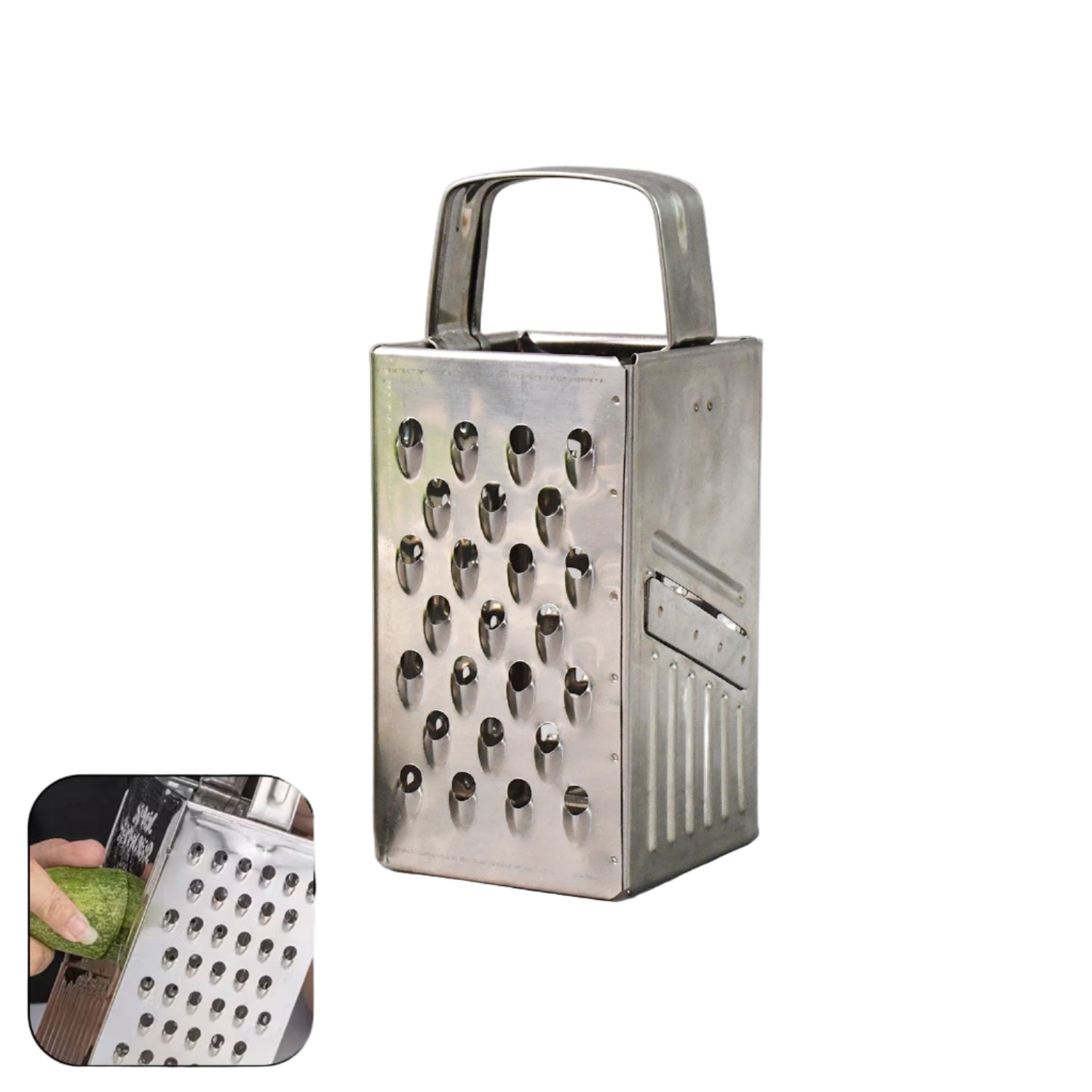Supermom Premium 4-in-1 Stainless Steel Compact Grater and Slicer.