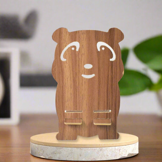 BearBuddy™ Wooden Cartoon Phone Stand
