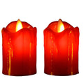 Multicolor Flameless Melted LED Candles.