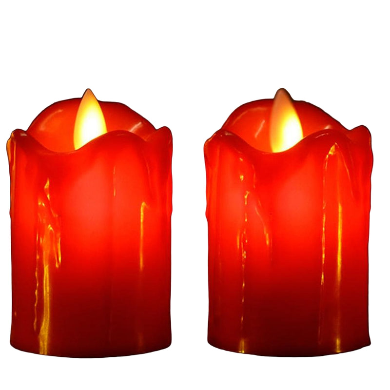 Multicolor Flameless Melted LED Candles.
