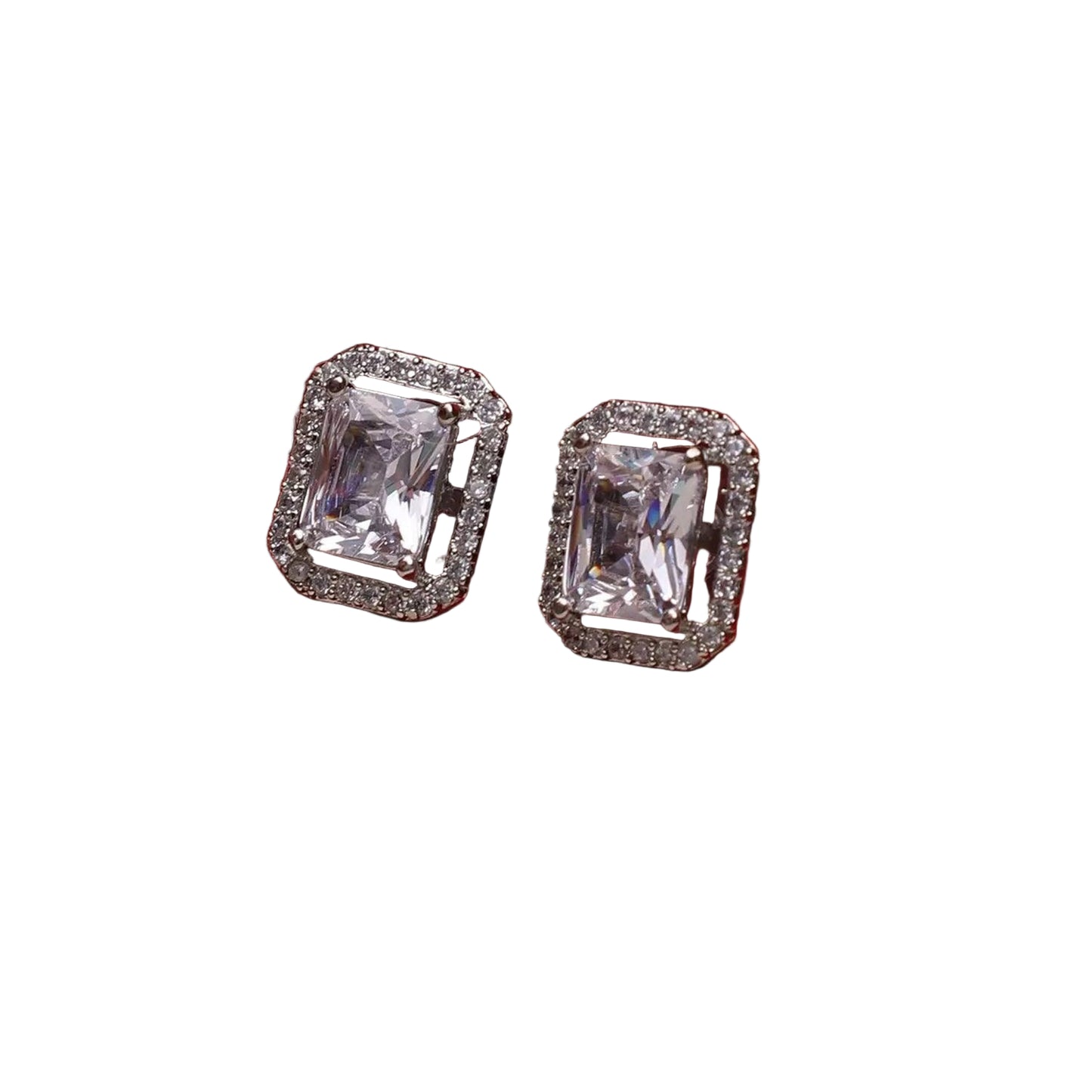 Interchangeable Diamond Triangle Earrings