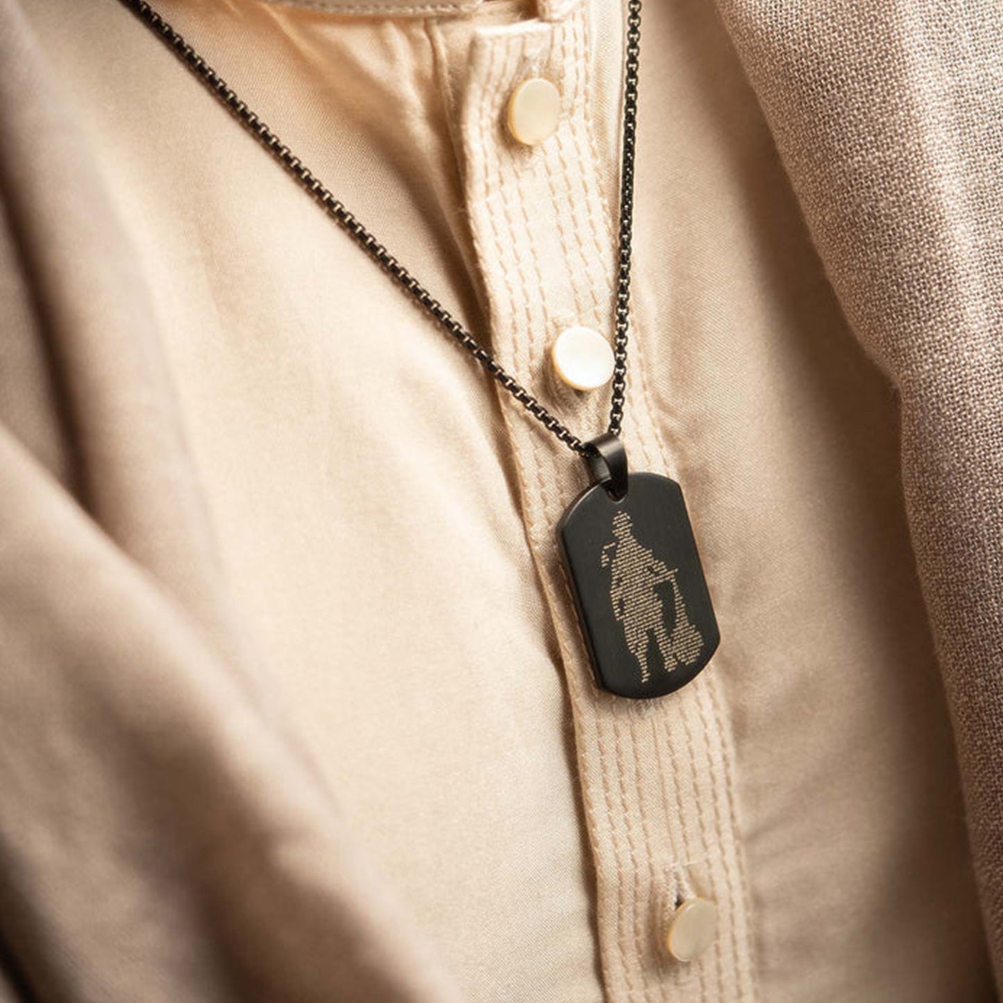 Hanuman Chalisa Locket With Gada Chain