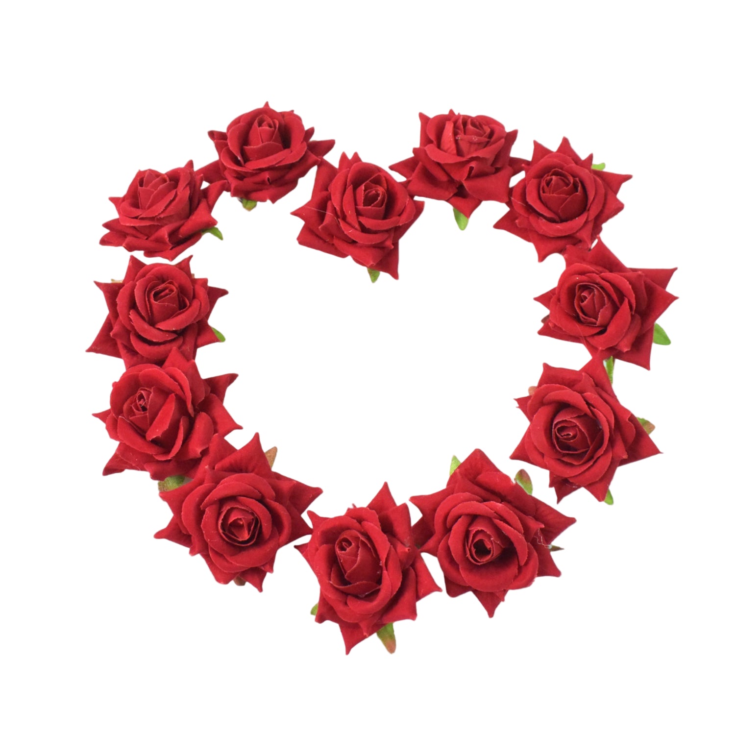 Flower Rose Hair Pin  Clip Velvet Flower Design (12 Pcs Set) Wukusy
