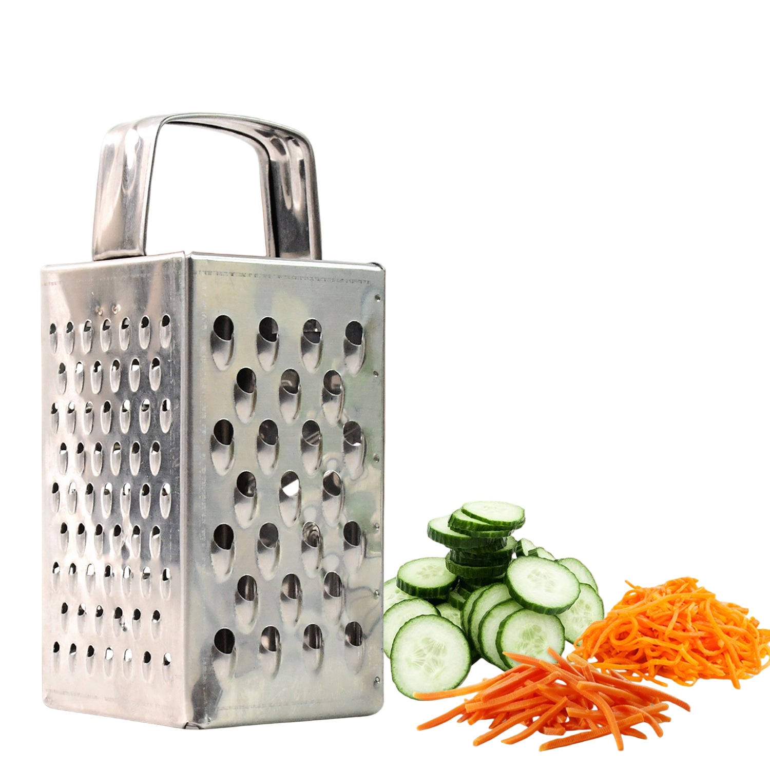 Supermom Premium 4-in-1 Stainless Steel Compact Grater and Slicer.