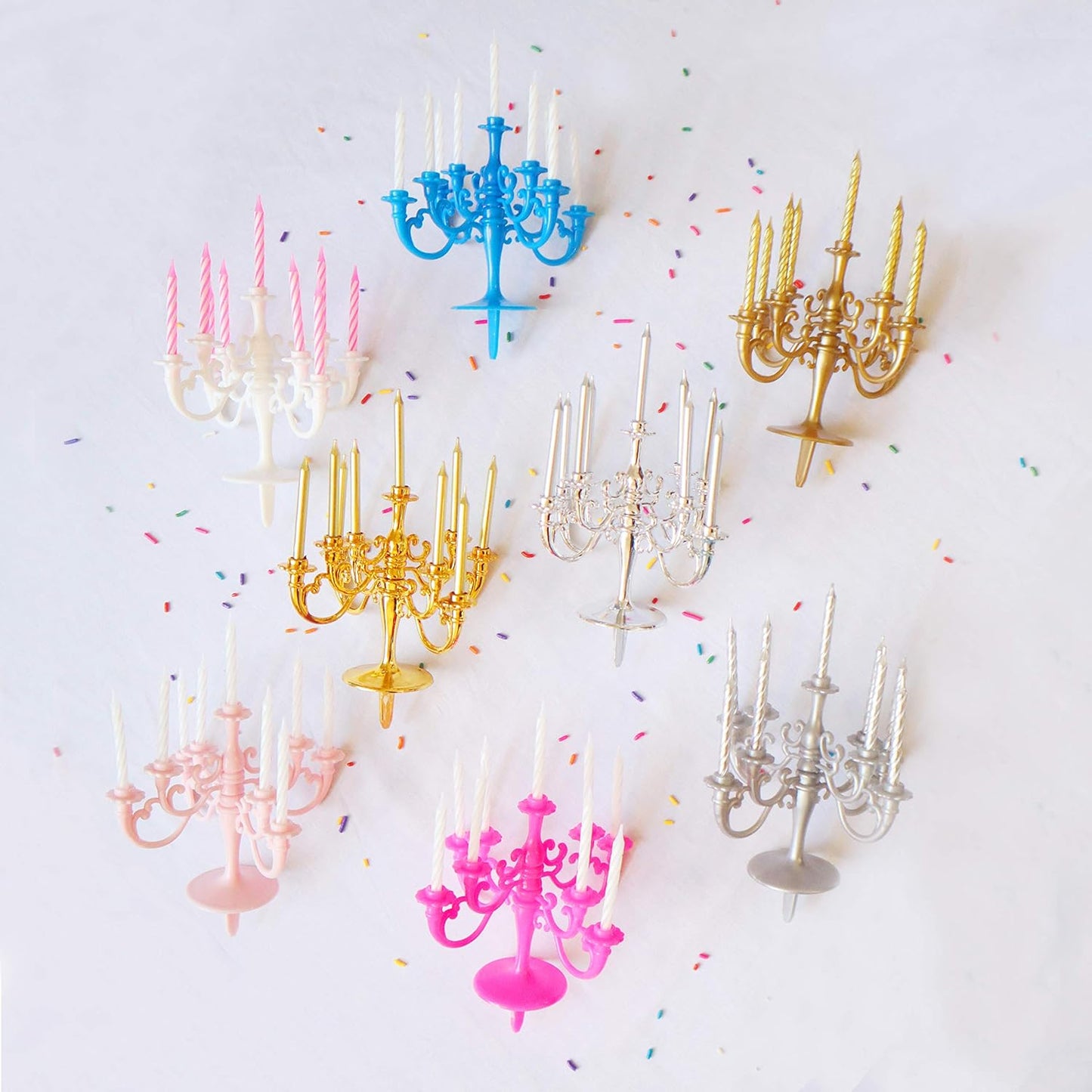 Luxury Birthday Cake Candles with Stand.