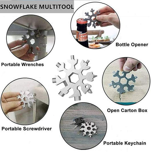 Stainless Steel Snowflake Multi-Tool & Bottle Opener