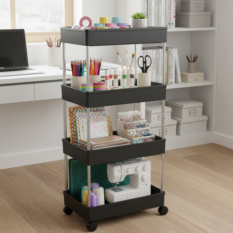 Movable Storage Rack Trolley