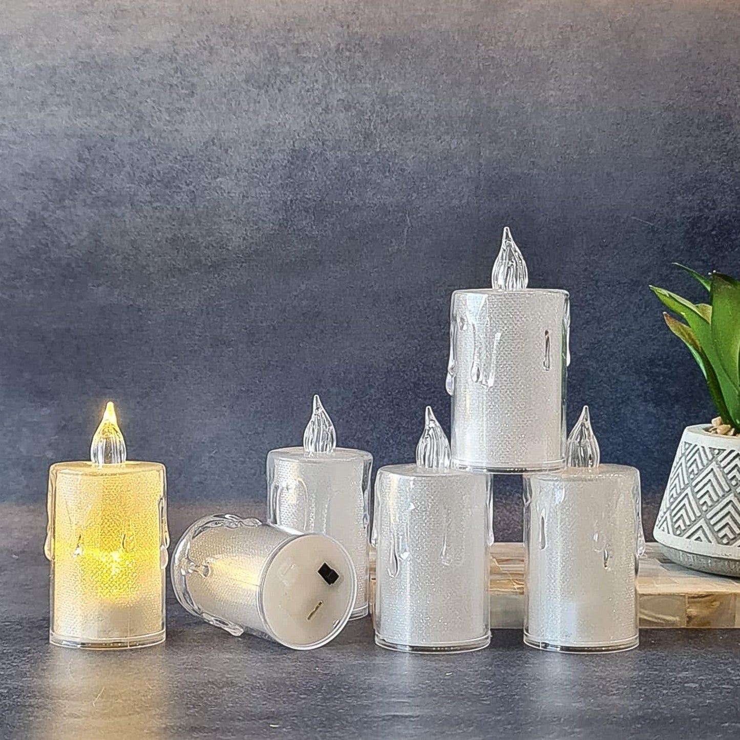 6240a Simple Candles For Home Decoration Crystal Candle Lights Wukusy