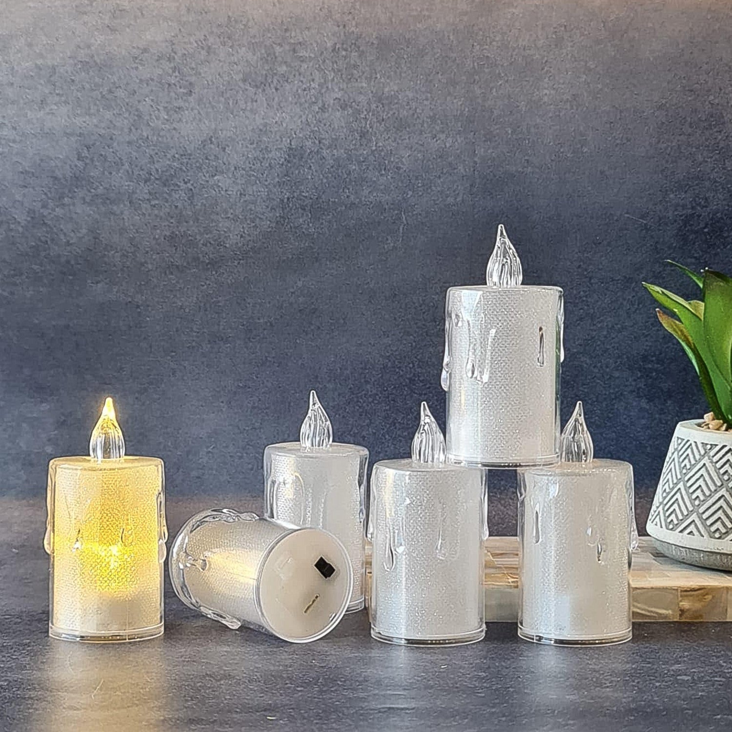 6240a Simple Candles For Home Decoration Crystal Candle Lights Wukusy