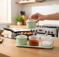 Multipurpose 4 pcs Storage Jar with Tray