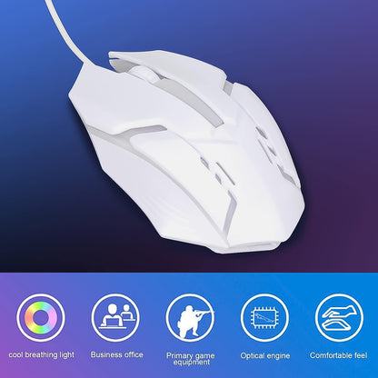 USB Wired Gaming Mouse with Colorful LED Lighting