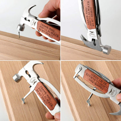9379 Fathers Day Gifts Dad Birthday Gifts For Dad From Daughter Son All In One Tools Hammer Multitool Opener Screwdriver Cool Gadget Christmas Gifts Stocking Stuffer For Men Outdoor Camping Wukusy
