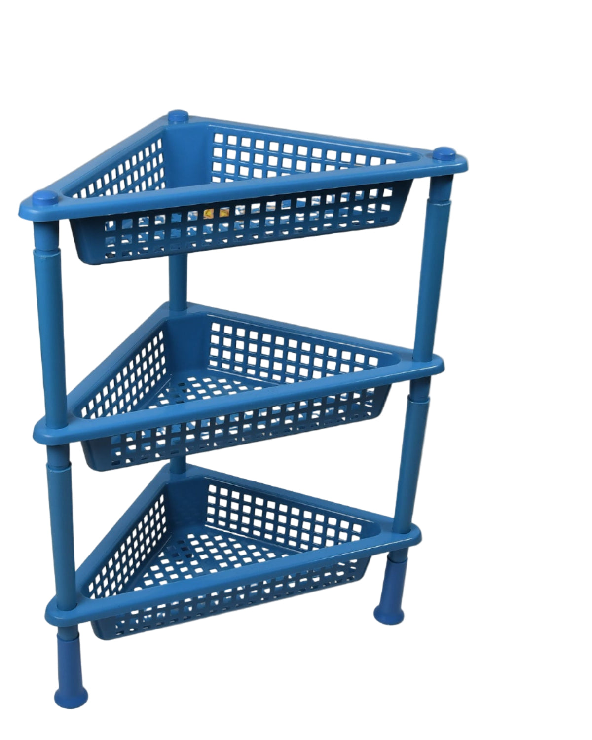 Triangle 3-Tier Plastic Storage Rack.