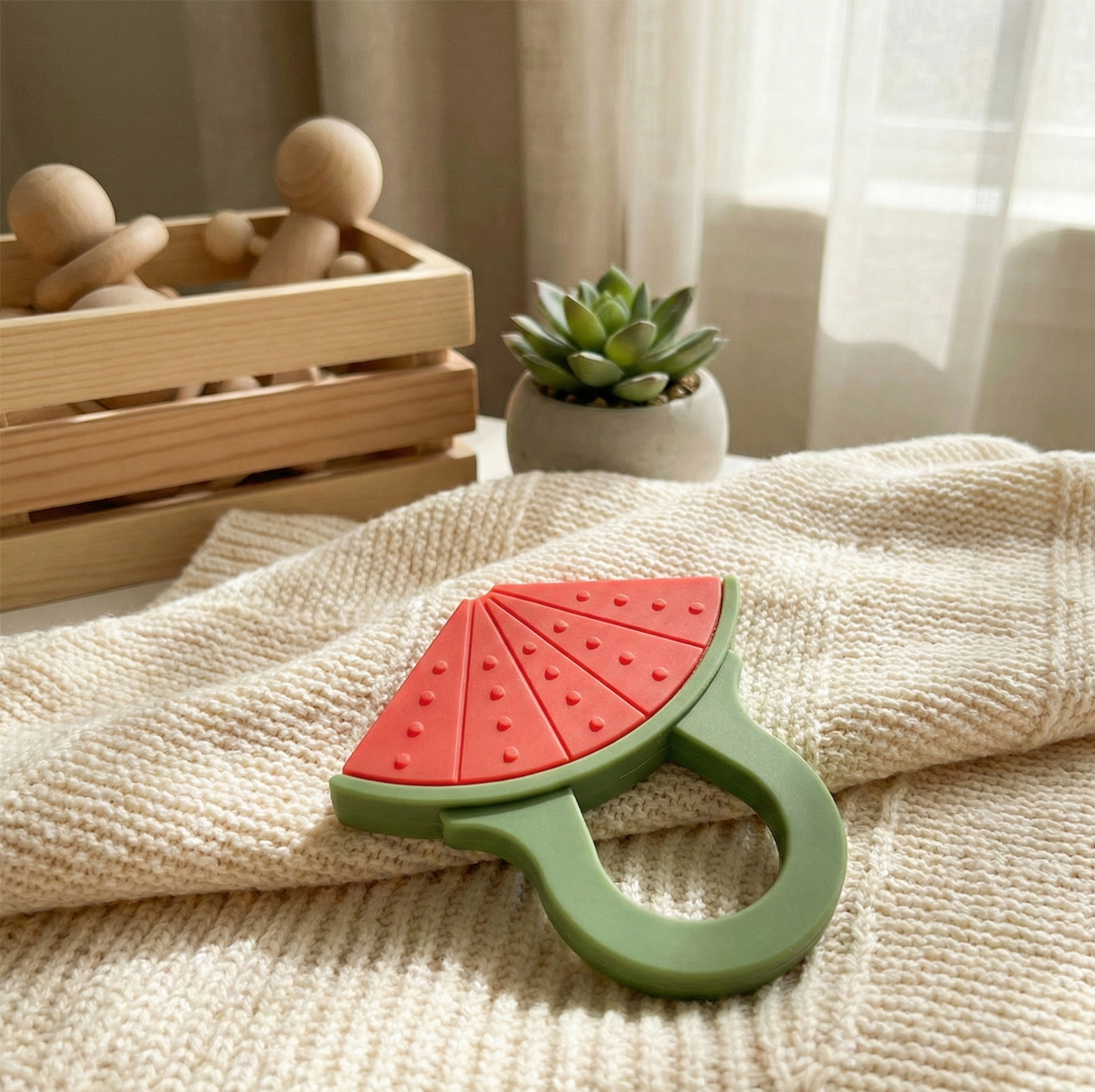 Non-Toxic Watermelon Silicone Baby Teether Wukusy