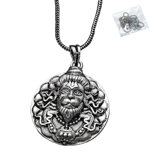 Hanuman Facelocket With Chain Pendant