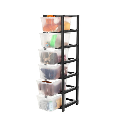 6-Layer Modular Plastic Drawer Storage Cabinet - BuyItOnline