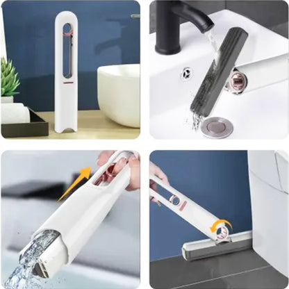 4707 Portable Self-squeeze Short Mop Mini Hand Wash-free Strong Absorbent Mop With 1 Cotton Head Cleaning Sponge For Bathroom Kitchens Table Wukusy