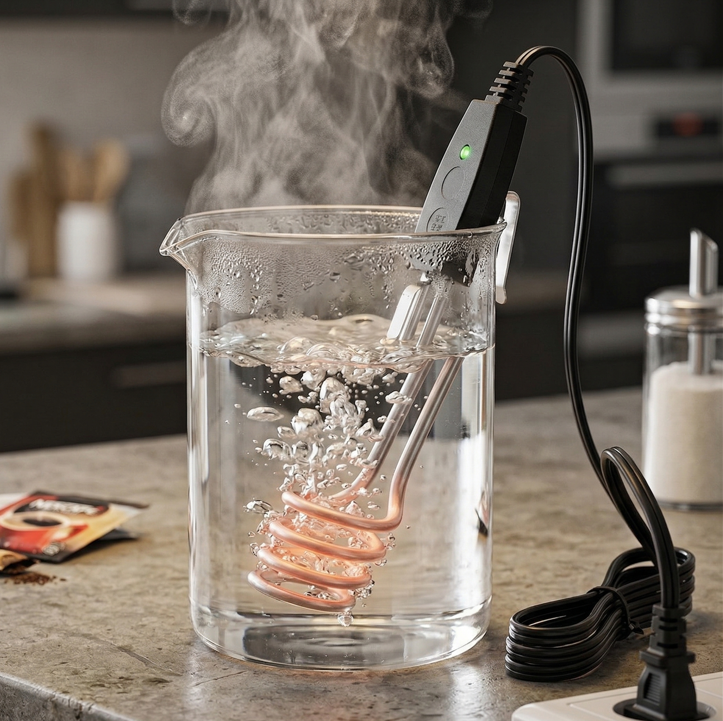 Portable Electric Immersion Water Heater(1000W) Wukusy