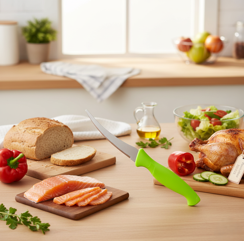 Premium Quality Multipurpose Kitchen Knife With Soft Ergonomic Handle (1 Pc) Wukusy