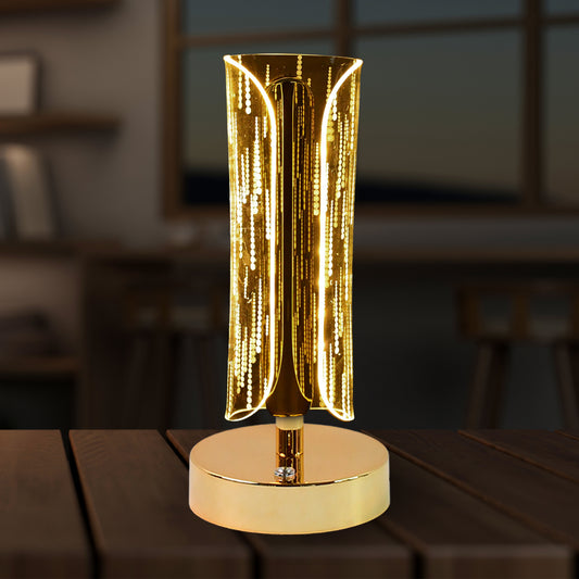 Luxury Tall Cylinder Shape Crystal Table Lamp (1 Pc) Wukusy