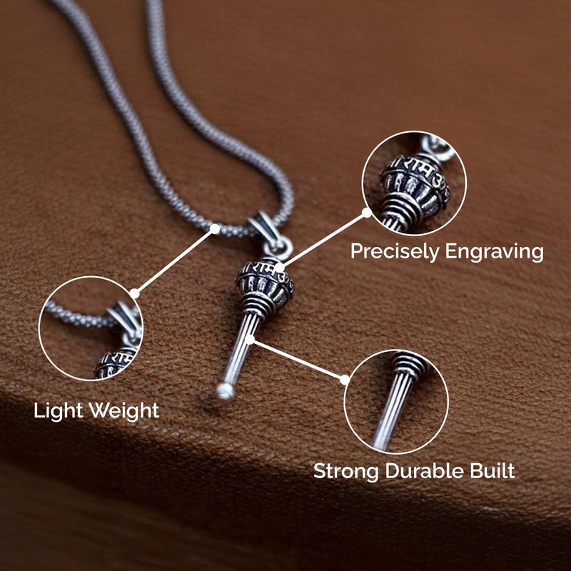 Lord Hanuman Gada Pendant With Chain - BuyItOnline