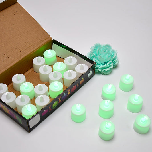 Green Flameless LED Tealight Candles.