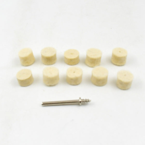 Rotary Tool Wool Felt Polishing Pads - BuyItOnline