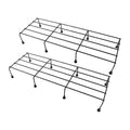 Metal Rectangle Flower Plant Stand For Balcony (6020 Cm,  2 Pc Set) Wukusy
