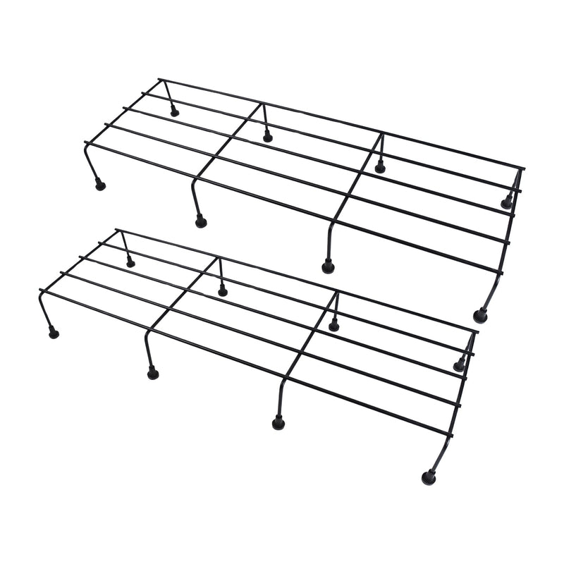 Metal Rectangle Flower Plant Stand For Balcony (6020 Cm,  2 Pc Set) Wukusy