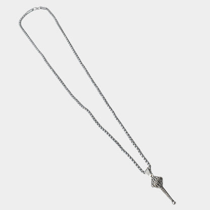 Silver Chain With Gada Pendant