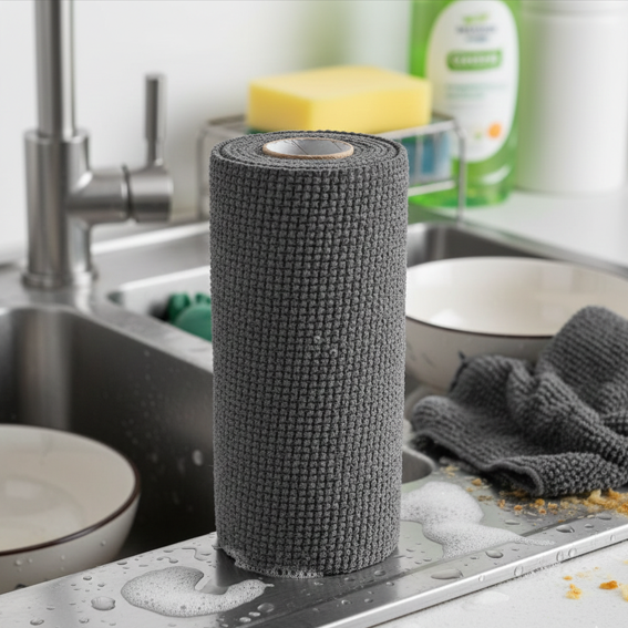 Durable Kitchen Scrub Cloth Roll Wukusy