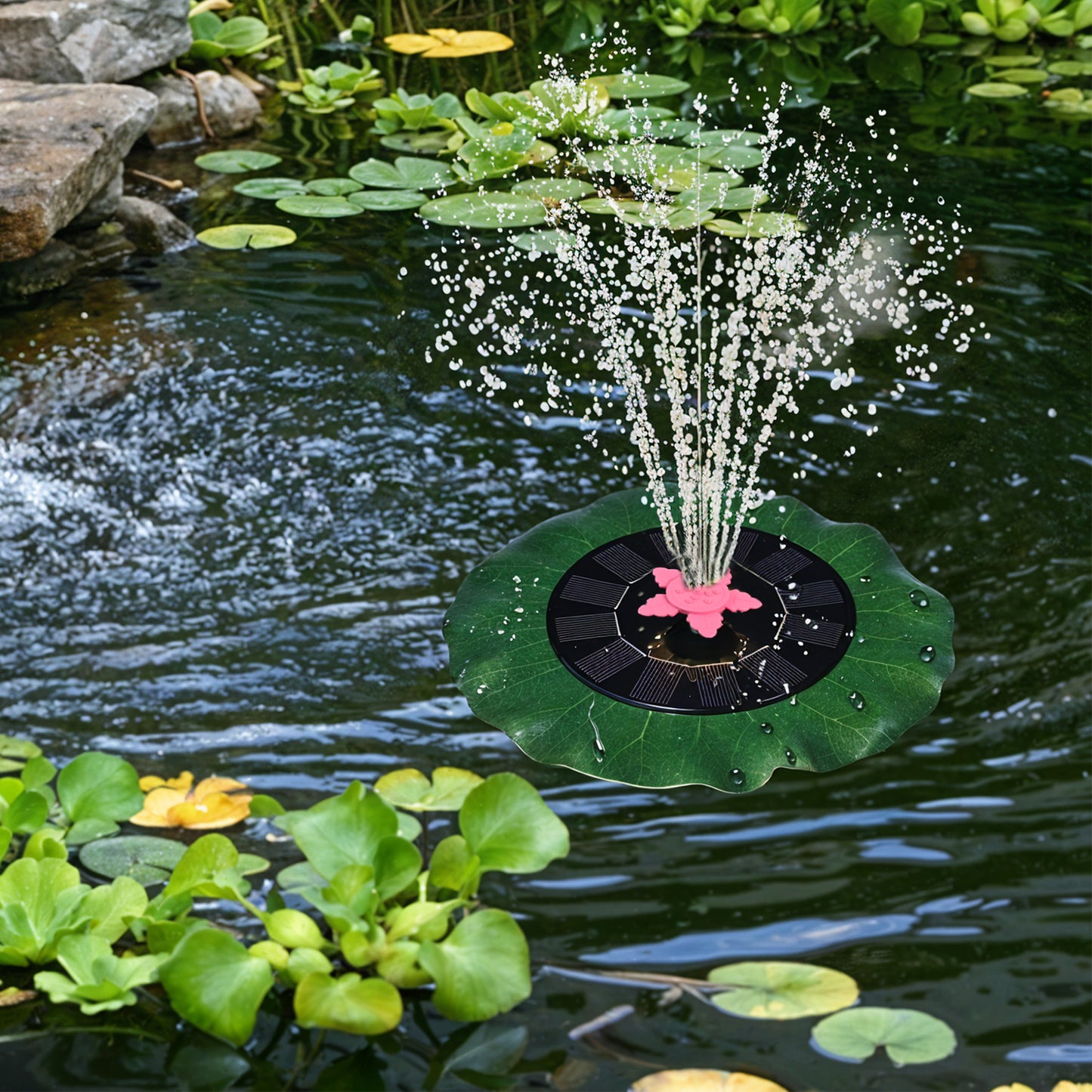 Solar-Powered Floating Water Fountain Pump Kit - BuyItOnline