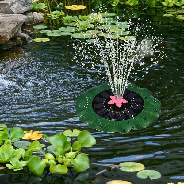 Solar-Powered Floating Water Fountain Pump Kit - BuyItOnline