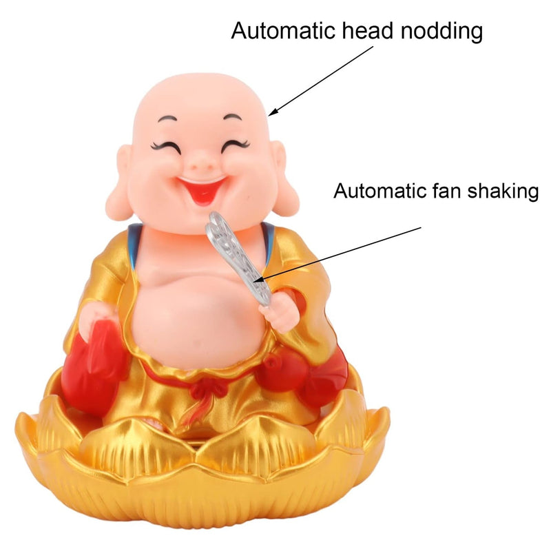 Solar Power Moving Buddha Car Ornament Wukusy