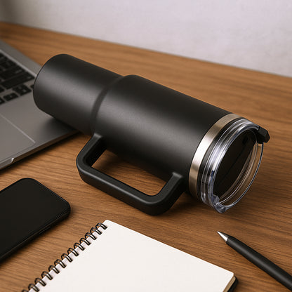 Premium 1200 Ml Stainless Steel Vacuum Insulated Travel Mug With Straw And Handle (1200ml  1 Pc) Wukusy