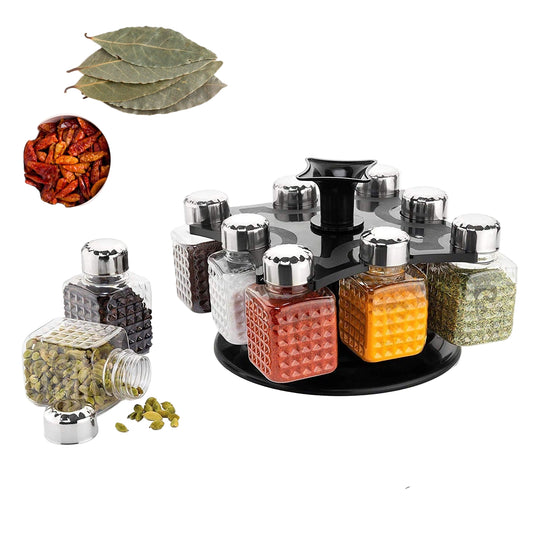 Square 8 Bottle Revolving Spice Rack - BuyItOnline