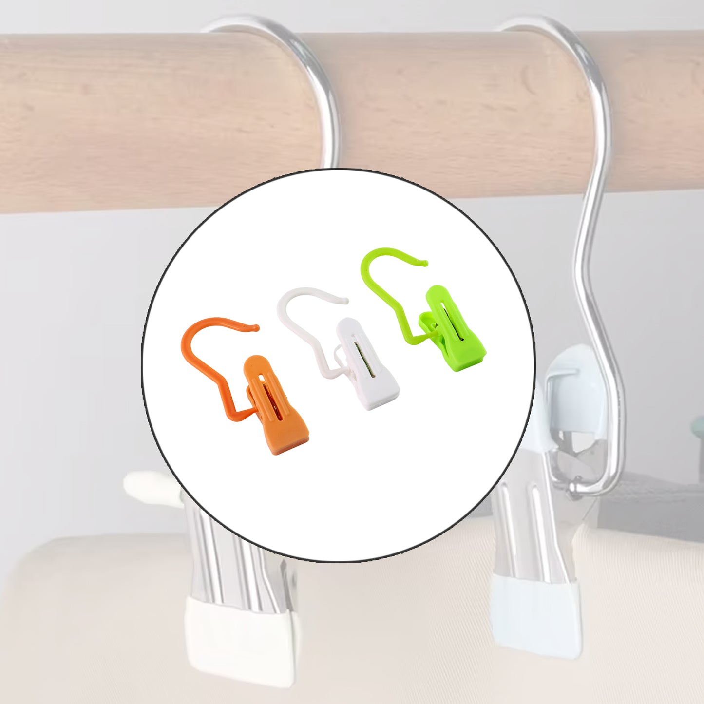 Multipurpose Hanging Hook Clip (1 Pc Mix Color) Wukusy