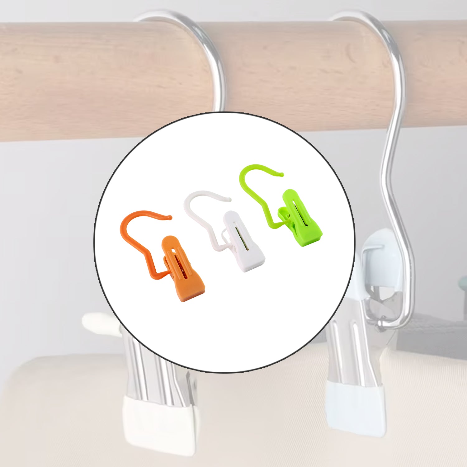 Multipurpose Hanging Hook Clip (1 Pc Mix Color) Wukusy