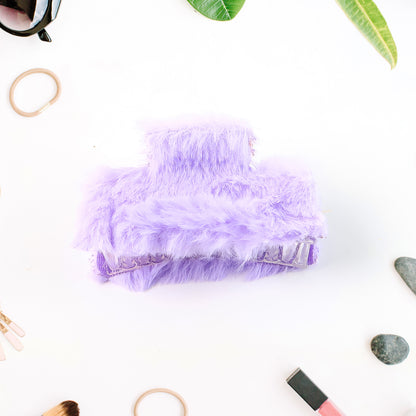Soft Velvet Furry Hair Clutcher Clips