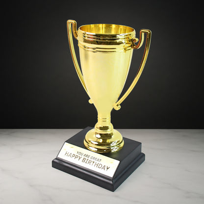Golden Birthday Trophy  You Are Great Happy Birthday Plastic Award With Base Wukusy