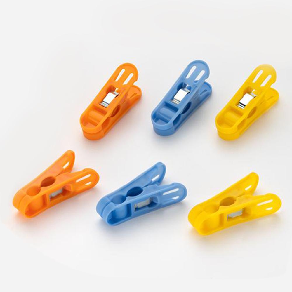 1368 Cloth Drying Non-slip Light Plastic Clips  (Multicolour) (Pack Of 12) Wukusy