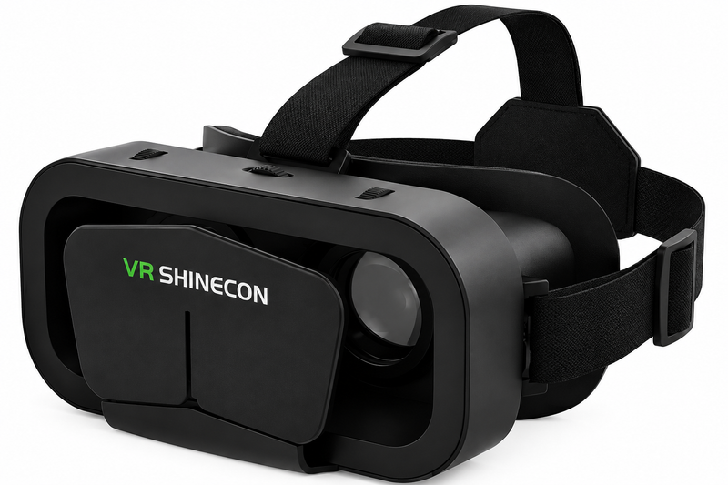 Virtual Reality Glasses Black VR – 3D VR Headset with Adjustable Straps & Immersive Viewing