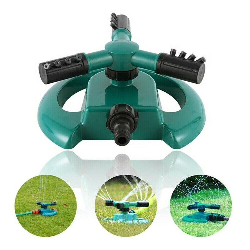 360° Rotating 3-Arm Lawn Sprinkler for Garden & Yard Irrigation