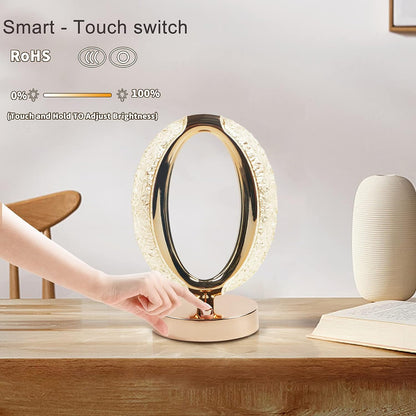Touch Control Crystal Table Desk Lamp