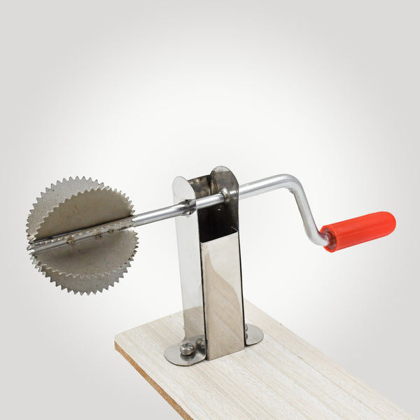 Stainless Steel Coconut Scraper with Wooden Base - BuyItOnline