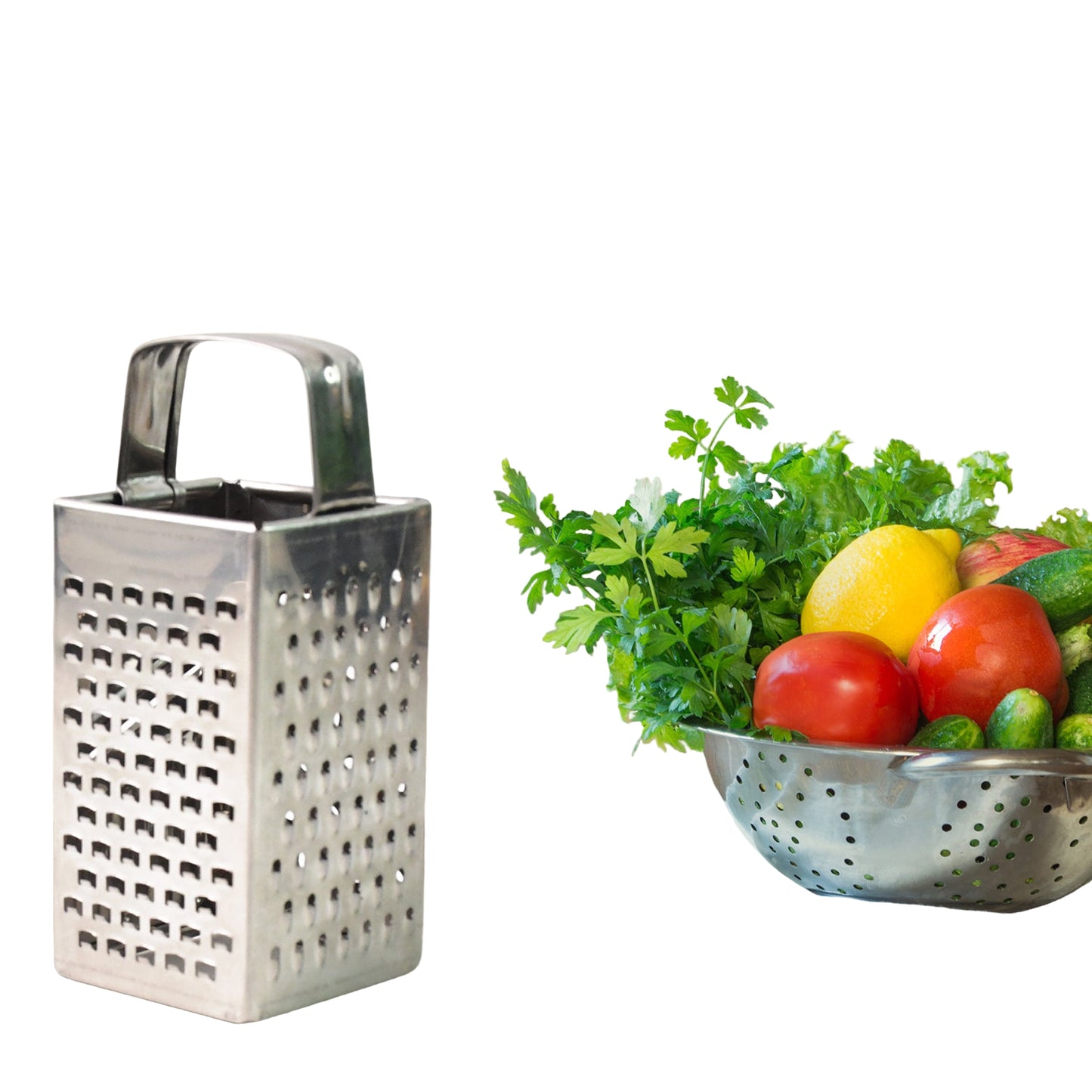 Supermom Premium 4-in-1 Stainless Steel Compact Grater and Slicer.