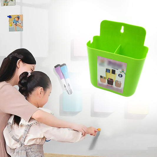 4473 Multipurpose Wall Holder  Mobile Holder  Stationary Storage  Bathroom Accessories  Remote Holder  Makeup Brush Holder  Useful In Office Kitchen Drawing Room 2 Section Stand (1 Pc ) Wukusy