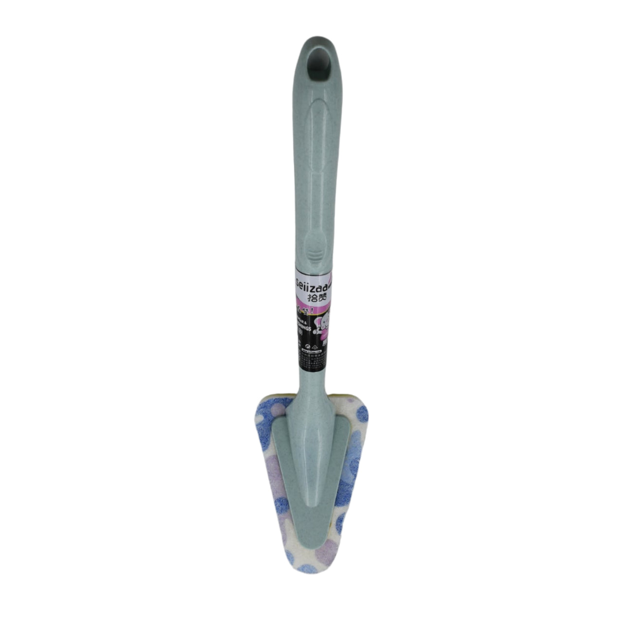7223  Cleaning Supplies Kitchen Handle Universal Triangular Sponge Multifunctional Bathroom Brush Long Handle Kitchen  Dining  Bar Wukusy